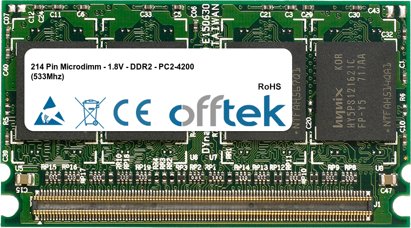 214 Pin Microdimm - 1.8V - DDR2 - PC2-4200 (533Mhz)