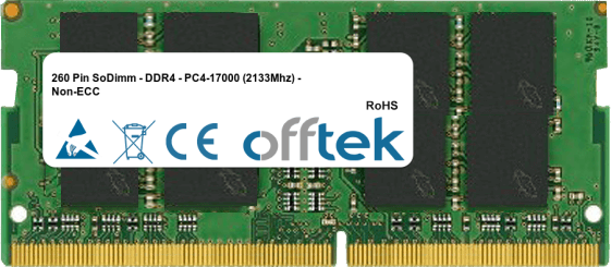 260 Pin SoDimm - DDR4 - PC4-19200 (2400Mhz) - Non-ECC