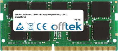 260 Pin 1.2v DDR4 PC4-19200 (2400Mhz) ECC SoDimm
