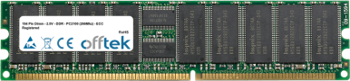 184 Pin Dimm - 2.5V - DDR - PC2100 (266Mhz) - ECC Registered