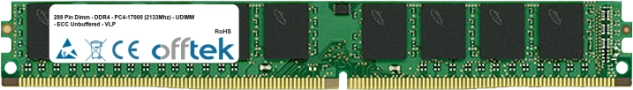 16GB Module - 288 Pin 1.2v DDR4 PC4-19200 ECC Unbuffered Dimm (VLP)