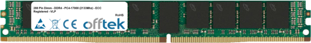 288 Pin Dimm - DDR4 - PC4-17000 (2133Mhz) - ECC Registered - VLP
