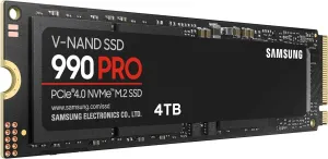 4TB - Samsung 990 PRO PCIe 4.0 NVMe M.2 2280 Internal Solid State Drive (SSD)