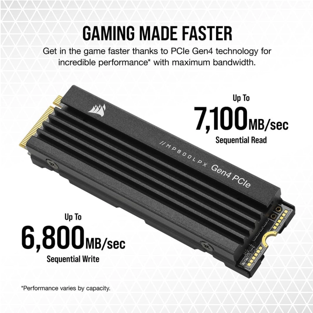 Corsair MP600 PRO LPX M.2 2280 NVMe PCIe x4 Gen4 SSD