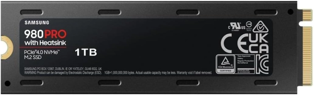 Samsung 980 PRO M.2 2280 PCIe 4.0 NVMe SSD Internal Solid State Drive with Heatsink