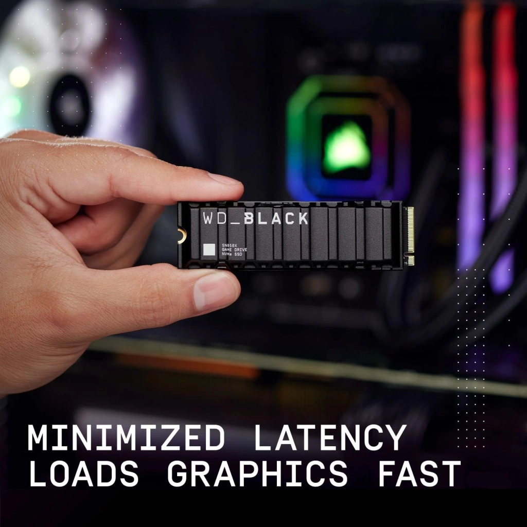 WD_BLACK SN850X M.2 2280 Game Drive with Heatsink PCIe Gen4 NVMe Internal SSD