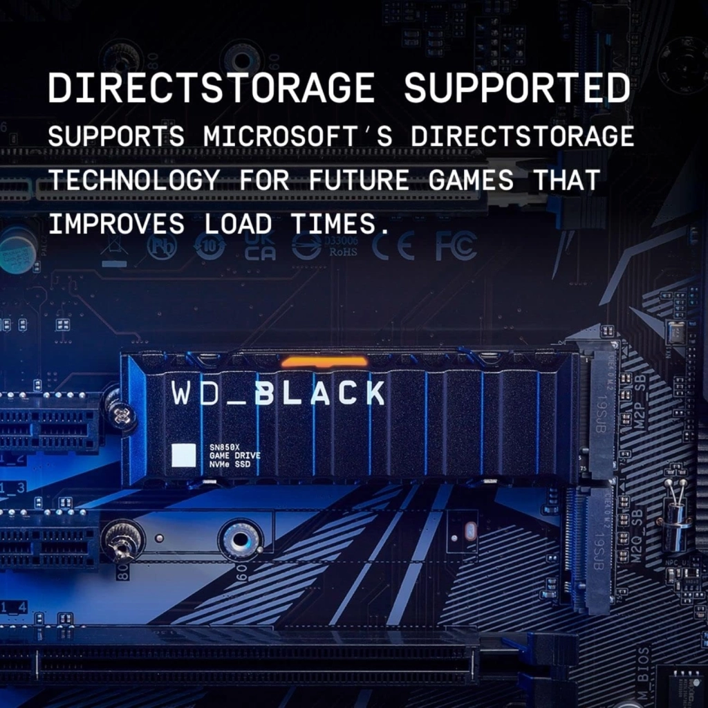 WD_BLACK SN850X M.2 2280 Game Drive with Heatsink PCIe Gen4 NVMe Internal SSD