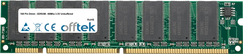 168 Pin Dimm - SDRAM - 100Mhz 3.3V Unbuffered