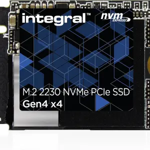 Integral M.2 2230 PCIe Gen4 x4 SSD Internal Solid State Drive Microsoft Surface Pro, PC laptop, Valve Steam Deck compatible