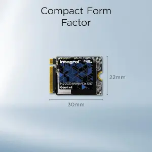 Integral M.2 2230 PCIe Gen4 x4 SSD Internal Solid State Drive Microsoft Surface Pro, PC laptop, Valve Steam Deck compatible