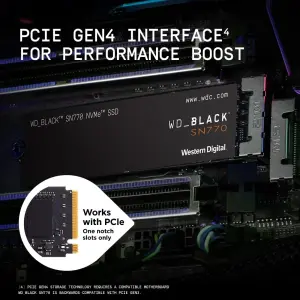 WD_BLACK SN770 M.2 2280 PCIe Gen4 NVMe Gaming SSD